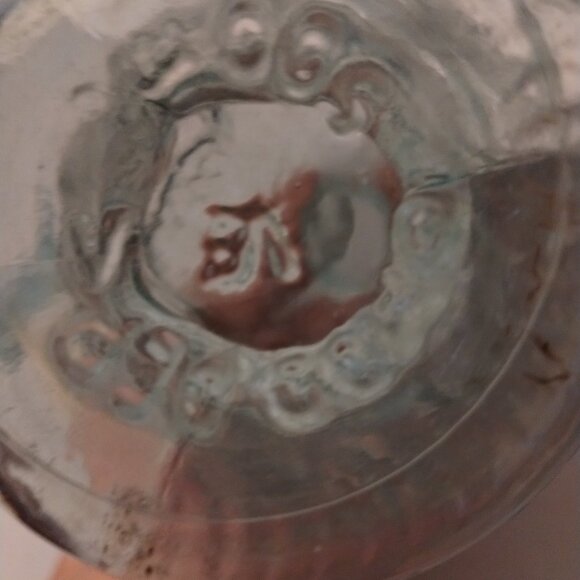 Mod Dep vintage blue aqua decanter bottle grappe design - Picture 3 of 9